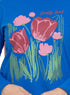 Royal Blue Printed Long - Sleeve Design 32 - Khotwh
